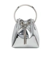 Jimmy Choo Metal Bucket Handbag In White