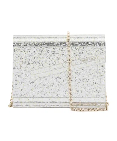 Jimmy Choo Metal Chain Belt Shoulder Bag In White