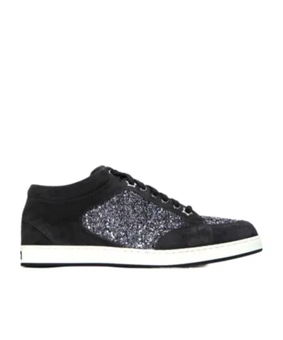 Jimmy Choo Metal Pearl Mid-top Miami Gunmetal In Black