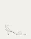 Jimmy Choo Metallic 1998 Leo Ankle-strap Sandals In Silver