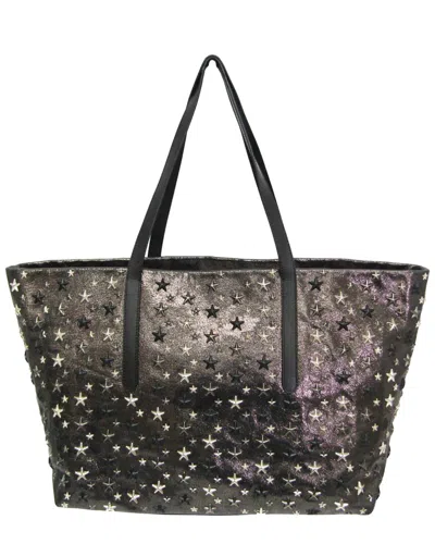 Jimmy Choo Metallic Black Leather Tote (authentic Pre-loved)