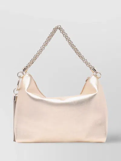 Jimmy Choo Metallic Chain Shoulder Bag With Tassel Detail