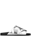 Jimmy Choo Metallic-effect Sandals In Silver