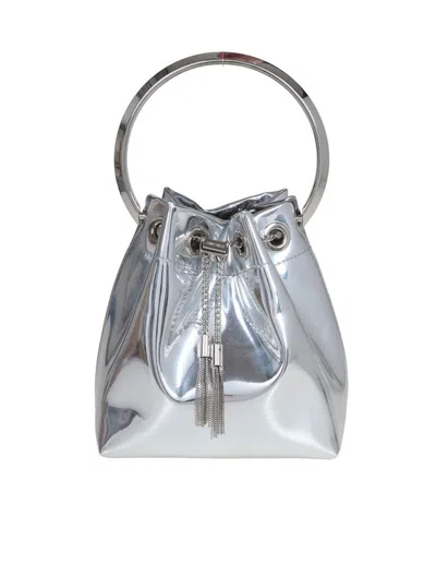 Jimmy Choo Metallic Leather Bucket