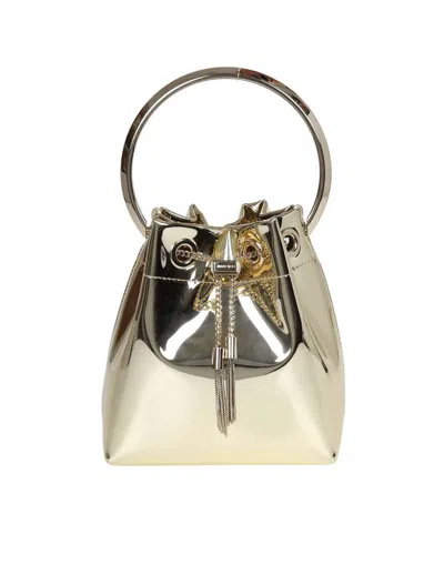 Jimmy Choo Metallic Leather Bucket