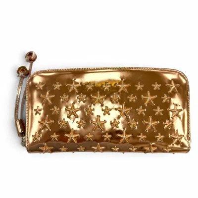 Pre-owned Jimmy Choo Metallic Leather Long Wallet (bi-fold) ()