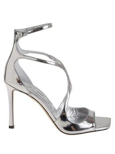 Jimmy Choo Azia 95 Sandals In Metallic