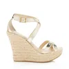 Jimmy Choo Metallic Leather Wedges