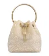 Jimmy Choo Metallic Mesh Bon Bon Top-handle Bag In Gold