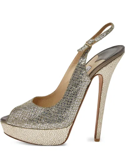 Pre-owned Jimmy Choo Metallic Sandals