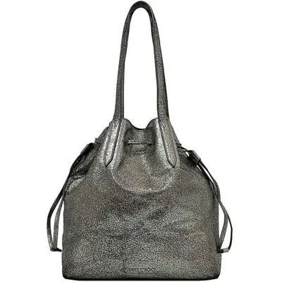 Pre-owned Jimmy Choo Metallic Silver Leather Tote Bag ()