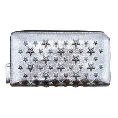 Pre-owned Jimmy Choo Metallic Silver Long Wallet (bi-fold) ()