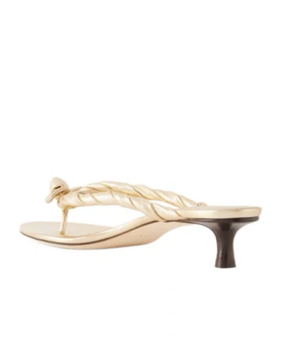 Jimmy Choo Metallic-leather Sandals In Neutral