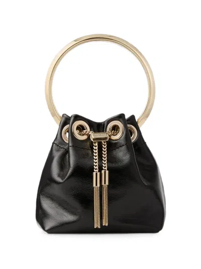 Jimmy Choo Bon Bon Micro Bucket Bag In Black
