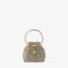 Jimmy Choo Micro Bon Bon In Champagne/light Gold