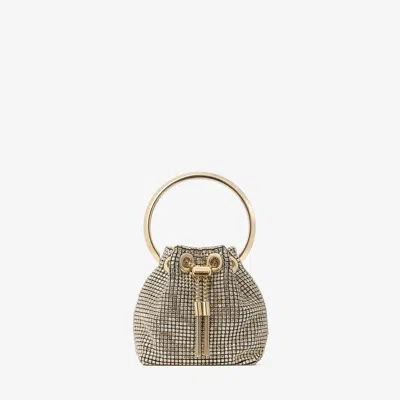 Jimmy Choo Micro Bon Bon In Champagne/light Gold