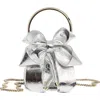 Jimmy Choo Micro Bon Bon Cross Body Bag In Silver/light Gold