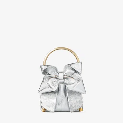 Jimmy Choo Micro Bon Bon In Silver/light Gold