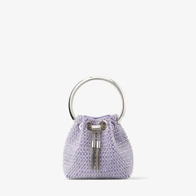 Jimmy Choo Micro Bon Bon In Tanzanite/silver