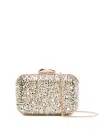 Jimmy Choo Micro Cloud Clutch Bag In Gold