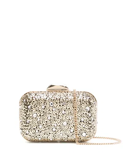 Jimmy Choo Micro Cloud Clutch Bag In Gold