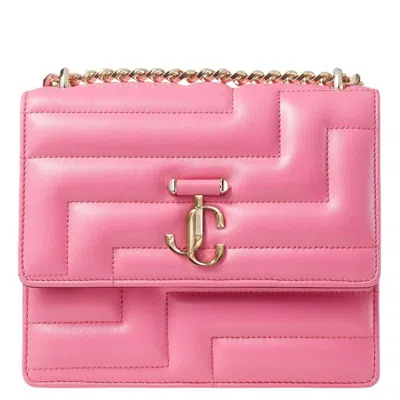 Jimmy Choo Micro Varenne Avenue Quad Shoulder Bag In Purple