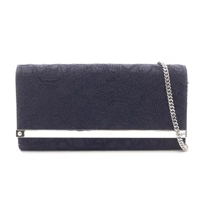 Jimmy Choo Milla Lace Shoulder Bag Navy In Purple