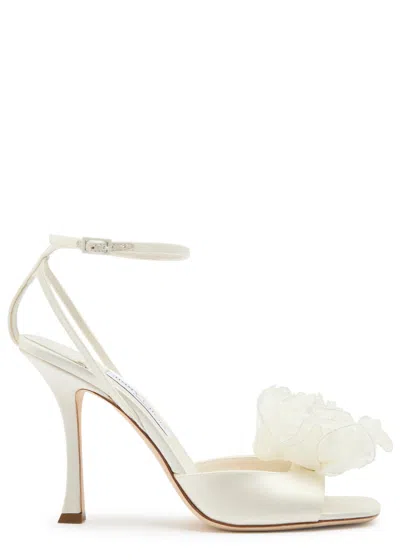 Jimmy Choo Mimmi Ruffled Sandals In Neutral