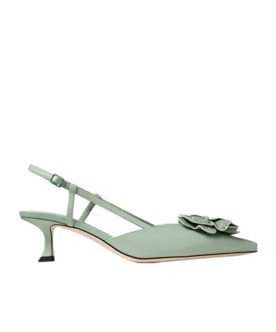 Jimmy Choo Mimmi 50 Slingback Peep-toe High-heeled Sandals In Gray