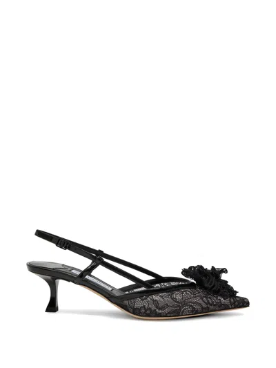 Jimmy Choo Mimmi Lace-flower Pumps In Black