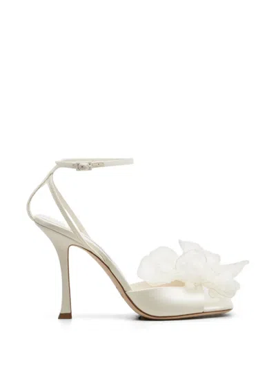Jimmy Choo Mimmi Ruffled Sandals In Neutral