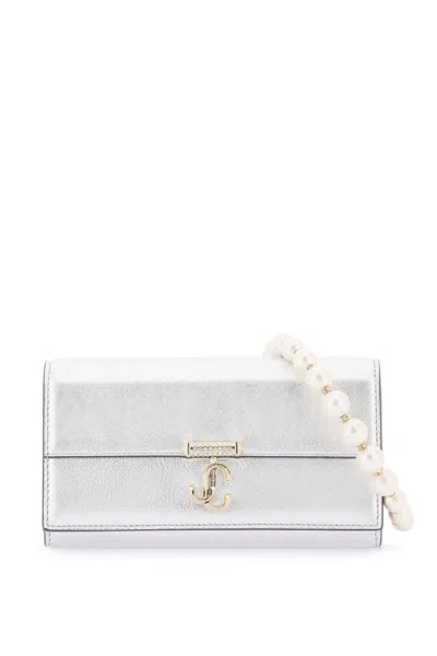 Jimmy Choo Mini Avenue Shoulder Bag In Silver