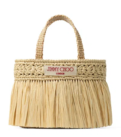 Jimmy Choo Mini Beach Tote Bag In Brown