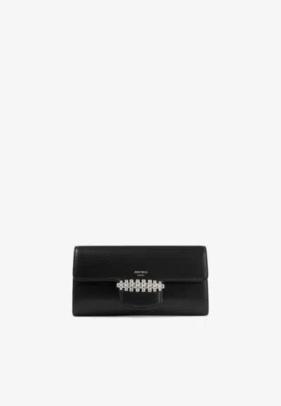 Jimmy Choo Mini Bing Calf Leather Clutch Bag In Orange