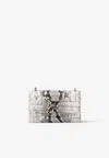 Jimmy Choo Mini Snakeskin-effect Avenue Shoulder Bag In Multicolor