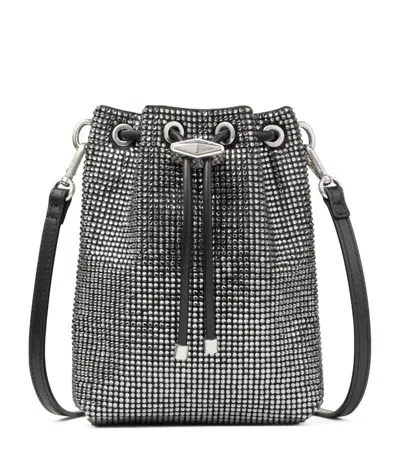 Jimmy Choo Cinch Mini Bucket Bag In Silver