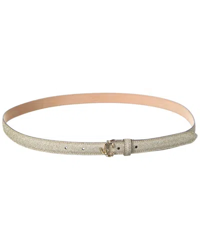 Jimmy Choo Mini Helina Glitter Belt In Transparent