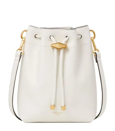JIMMY CHOO MINI LEATHER CINCH BUCKET BAG