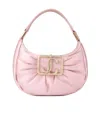 Jimmy Choo Edie Mini Embellished Ruched Satin Shoulder Bag In Rose/light Gold