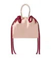 Jimmy Choo Crystal-detail Drawstring Bucket Bag In Pink