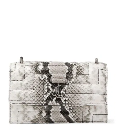 Jimmy Choo Bohemia Snakeskin-effect Mini Bag In Grey