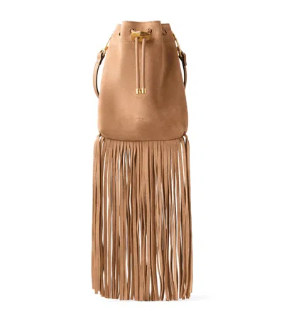 Jimmy Choo Mini Suede Cinch Bucket Bag
