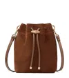 Jimmy Choo Mini Suede Cinch Bucket Bag