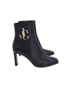 Jimmy Choo Minori Ankle Boots In Black Leather In Black