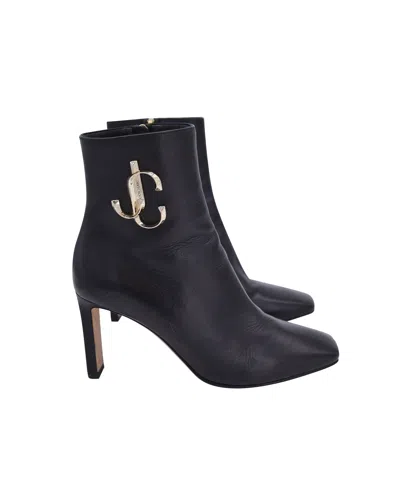 Jimmy Choo Minori Ankle Boots In Black Leather