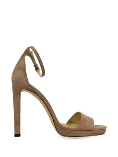 Pre-owned Jimmy Choo Misty Ankle-strap Sandals In Brown