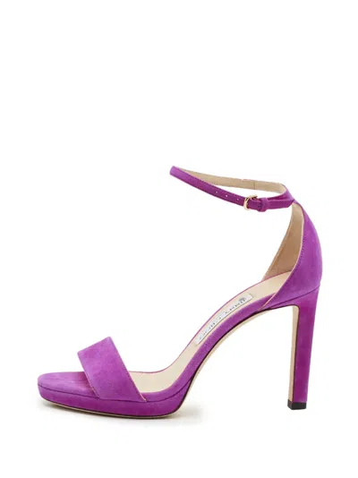 Pre-owned Jimmy Choo Misty Ankle-strap Sandals In Purple