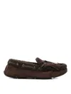 Jimmy Choo Manon Suede Shearling-lined Loafers In Multi