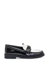 Jimmy Choo Mocassini Addie In Pelle Bicolor Donna In Black
