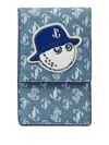 Jimmy Choo Monogram-pattern Phone Case In Blue
